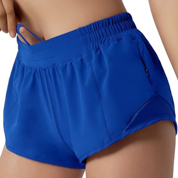 AUREFIN Women's Running Lightweight Workout Active Gym Short Shorts Sz XS Blue - Picture 2 of 12